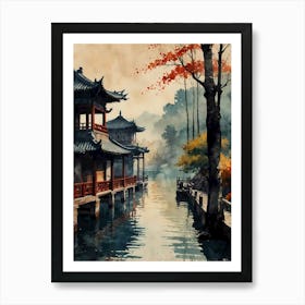 Chinese Village 7 Art Print