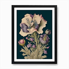 Eustoma 3 Floral Botanical Vintage Poster Flower Art Print