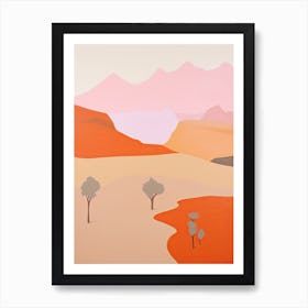 Taklamakan Desert   Asia (China), Contemporary Abstract Illustration 2 Art Print