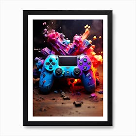 GamingArt, ControllerLove, NeonGlow, GamingVibes, ColorfulConsole, PlayfulPalette, DigitalJoy, ConsoleCreativity, TechTones, GamerHues, VibrantGaming, ControllerMagic, Game controller Poster, Gaming Vibes, Controller Art, Gaming Poster, Gaming Decor I Art Print