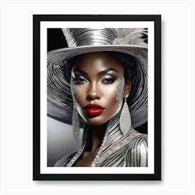 Afro-American Beauty Rich Slay 16 Art Print