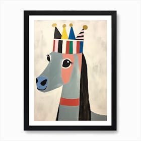 Little Horse 2 Wearing A Crown Art Print