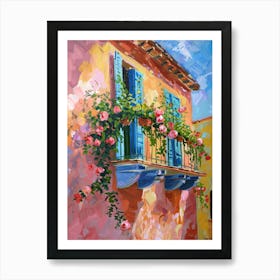 Balcony Painting In Naples 3 Art Print