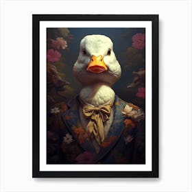 Duck In A Suit 1 Art Print