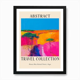 Abstract Travel Collection Poster Maasai Mara National Reserve Kenya 3 Art Print