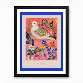 Spring Birds Poster Seagull 1 Art Print