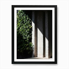 House With A Green Wall Art Print