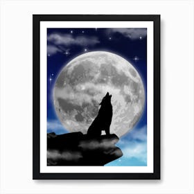 Howling Wolf Art Print