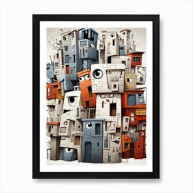 Cartoon City Art Print