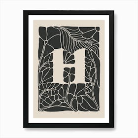 Botanical Letter H No 0748 Art Print