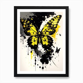 Butterfly In Black And Yellow Art Print