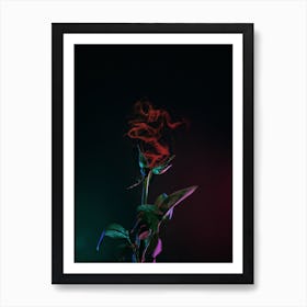 Fading Surreal Rose Art Print