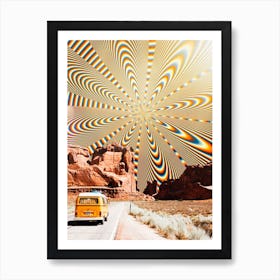 Van Direction Trippy World Art Print