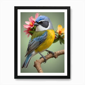 Bird On Branch Art Print