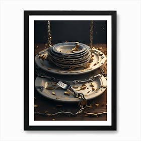 Chained Plates Art Print