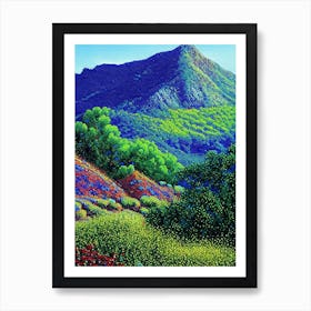 Réunion National Park France Pointillism Art Print