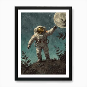 Astronaut In Space 3 Art Print