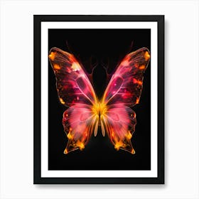 Fire Butterfly Art Print