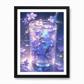 Flowers In A Glass Art Print