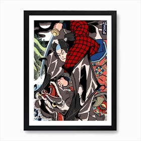 Spiderman Vs Batman Art Print