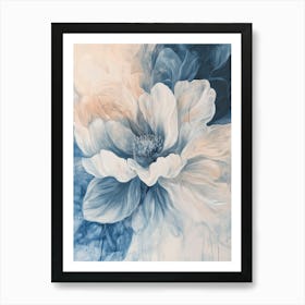 Blue And White Flower Art Print