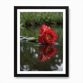 Flower in water 1 Art Print