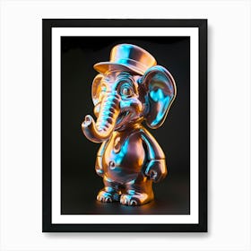 Elephant In A Top Hat Art Print