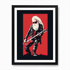 Rock Santa Claus Art Print