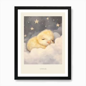 Sleeping Baby Chick 3 Nursery Poster Art Print