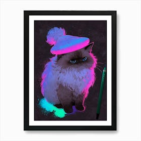 Cat In A Hat 12 Art Print