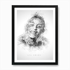 Lil Skies Rapper Sketch Art Print