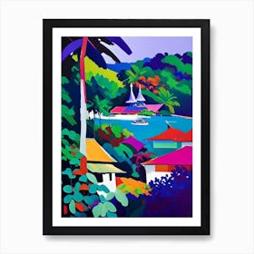 Chumphon Thailand Colourful Painting Tropical Destination Art Print