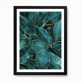 Gold Leaf Pattern 2 Art Print