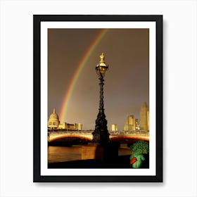 Rainbow Over St Paul's Cathedral London Art Print