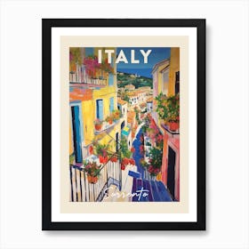 Sorrento Italy 2 Fauvist Painting Travel Poster Art Print