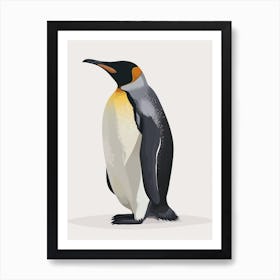 Emperor Penguin Petermann Island Minimalist Illustration 2 Art Print