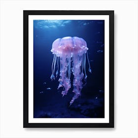 Mauve Stinger Jellyfish Ocean Realistic 2 Art Print