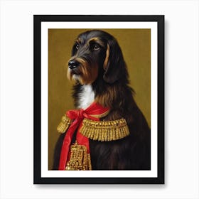 Briard Renaissance Portrait Oil Painting Art Print