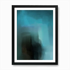 BLUE LAGOON  -   "Under Water, Looking Up" Swimming, Abstract, Impressionism, Impressionist Modern Contemporary  Art Print