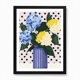 Hydrangeas In A Vase 1 Art Print