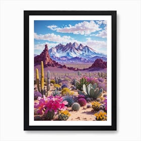 Cactus Desert  Print Art Print