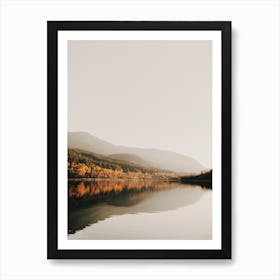 Warm Autumn Lake Art Print