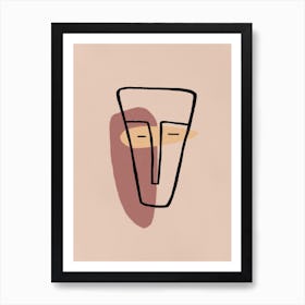 The Mask Pink & Brown Art Print