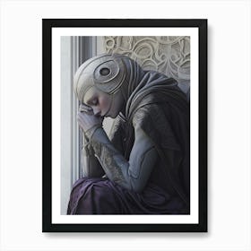 Woman In Space Art Print