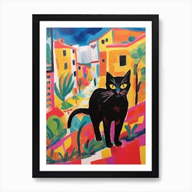 Painting Of A Cat In Alicante Spain 2 Art Print