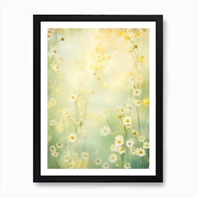 Daisy Background Art Print