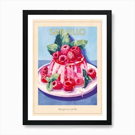 Rasperry Jelly Vintage Cookbook Illustration 4 Poster Art Print