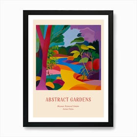 Colourful Gardens Missouri Botanical Garden Usa 1 Red Poster Art Print