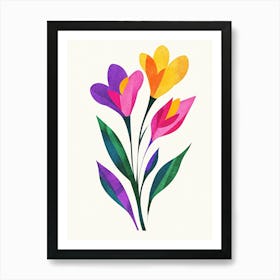 Watercolor Flowers 1 Art Print