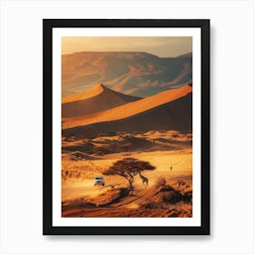 Sunset In The Namibia Desert Art Print